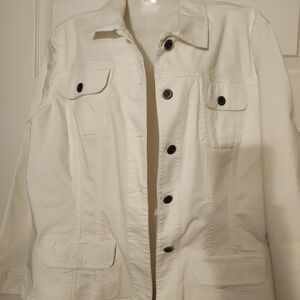 Chico's White Jean Jacket